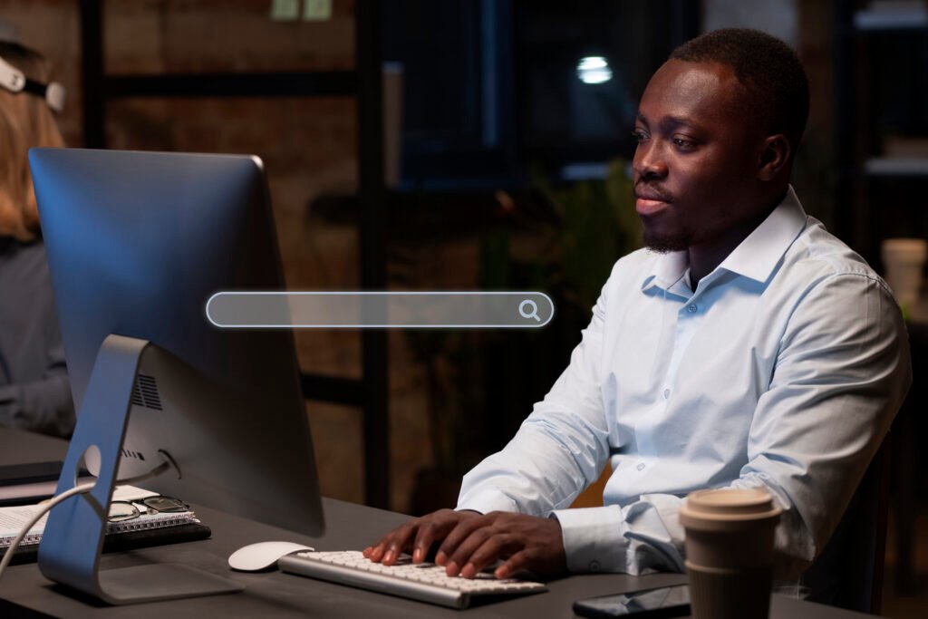 concept de page d accueil avec barre de recherche